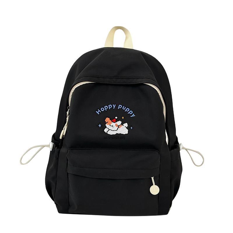 

Рюкзак большой вместимости для учеников средней школы, школьный рюкзак с мультяшным принтом чёрный