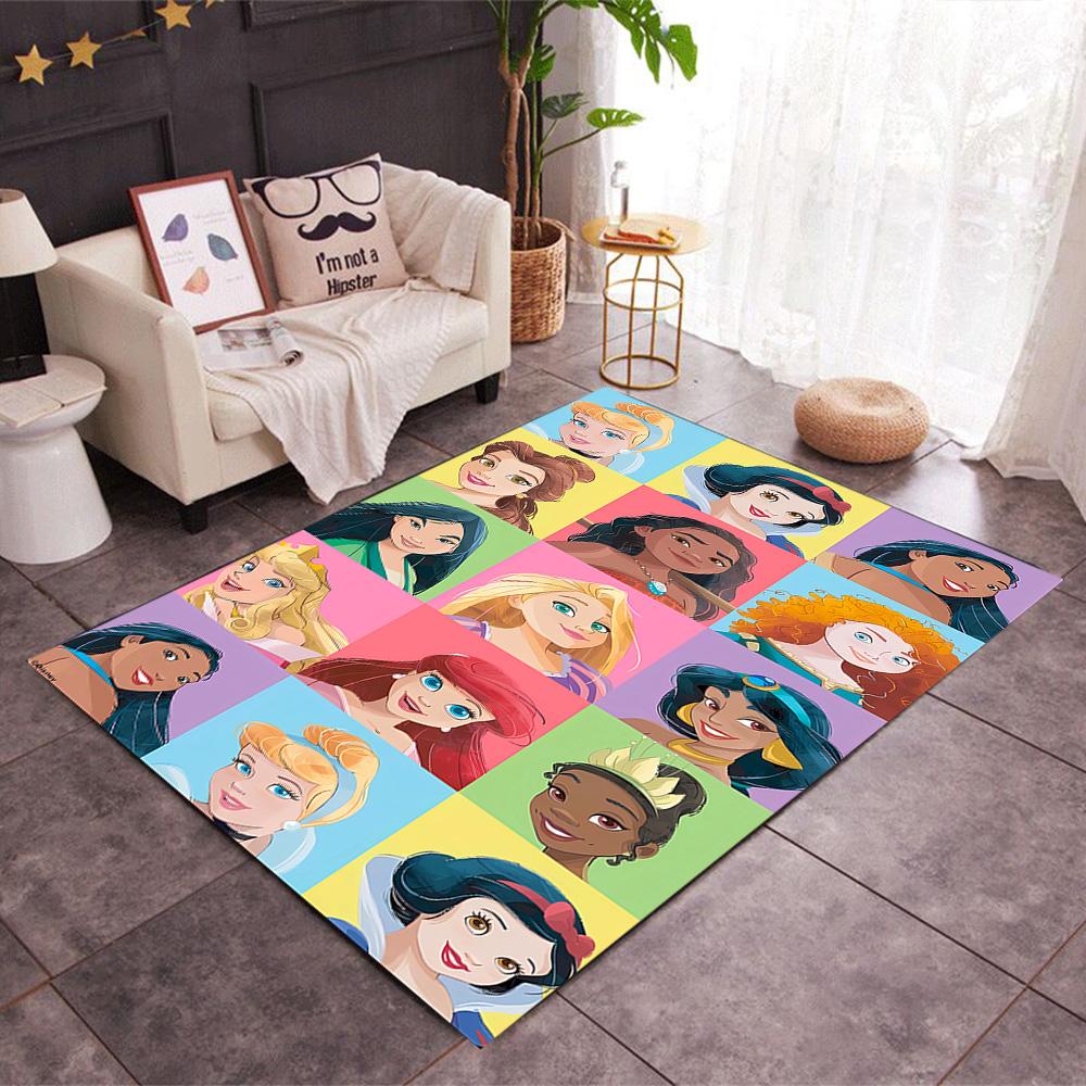 Disneyland Celebration Night Disney Cartoon Theme Anti-Slip Rug - Polyester, Home Decor, Suitable for Bedrooms, Living Rooms, Doorways, and Studios