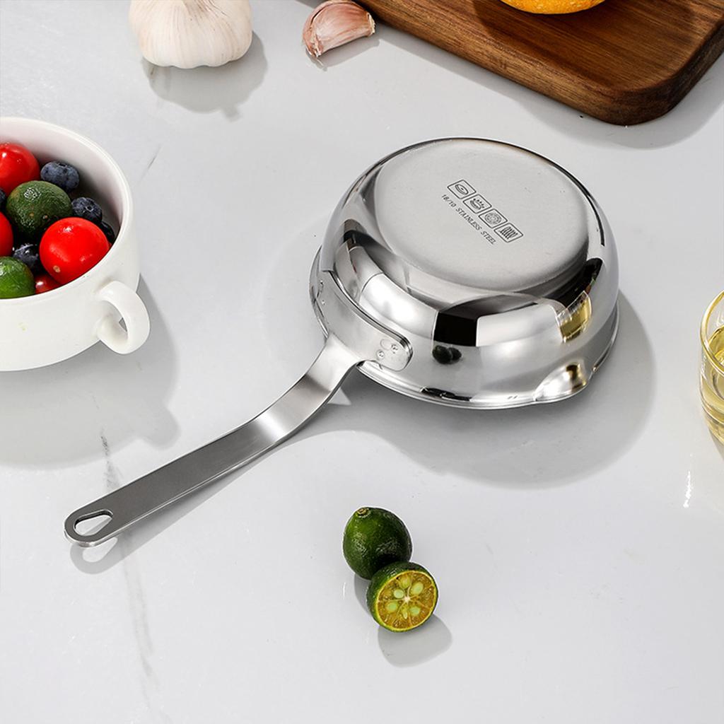 304 Stainless Steel Oil Pot Egg Frying Pan Mini Soup Milk Pot Cooking Saucepan Scalding-proof Kitchen Tool Cookware Accessories