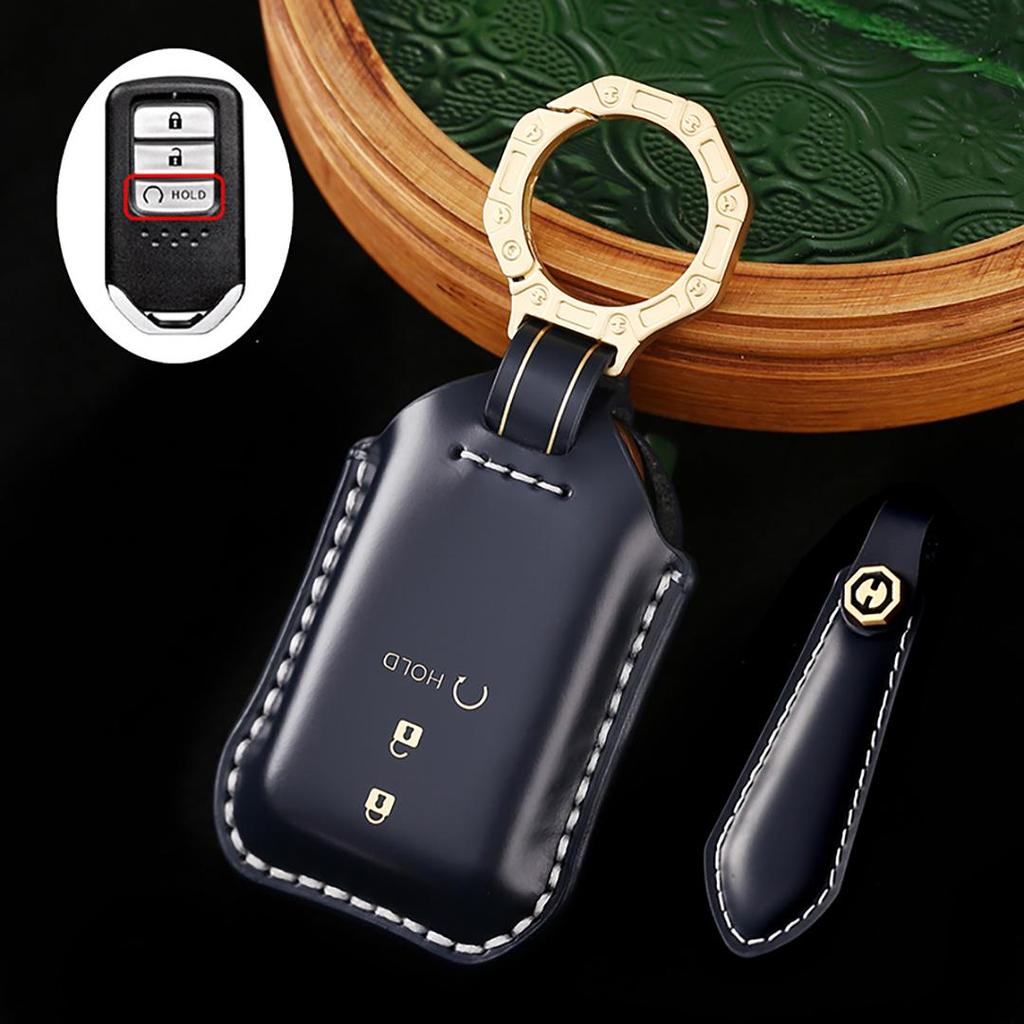 Honda Accord Civic CRV Pilot Odyssey Handmade Cowhide High-End Car Key Cover keychain