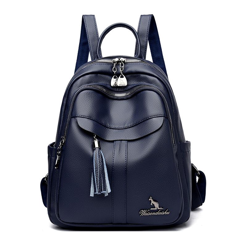 2025 High Quality Leather Women Backpacks Fashion Female Back Pack Ladies Shoulder Bag Fashion Ladies School Bag Travel Backpack