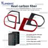 Real Soft Carbon Fiber Sticker For Honda Fit 2021 2022 2023 2024 2025 LHD RHD Car Storage Box Side of Center Console Trim