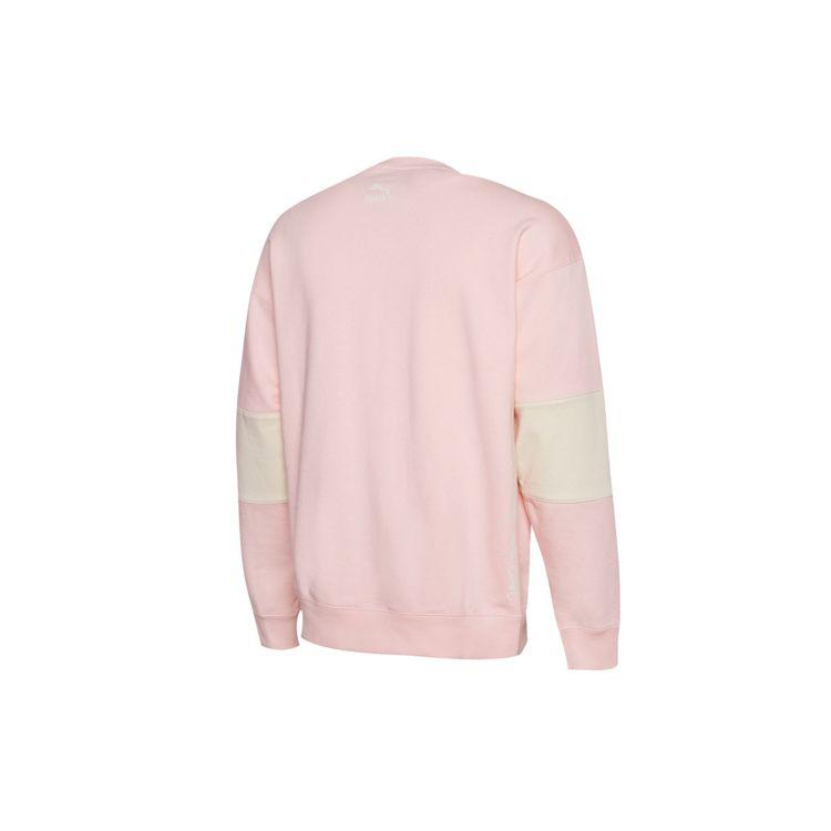 Puma Randomevent Collaboration Crew Neck Sweater with Letter Logo Men Sweatshirt Light-Pink 59666473