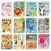 6/12sheets Mixed Cute Animals Cartoon Puzzle Stickers Funny Make a Face Party Game Assemble Jigsaw Decals Toys Gifts