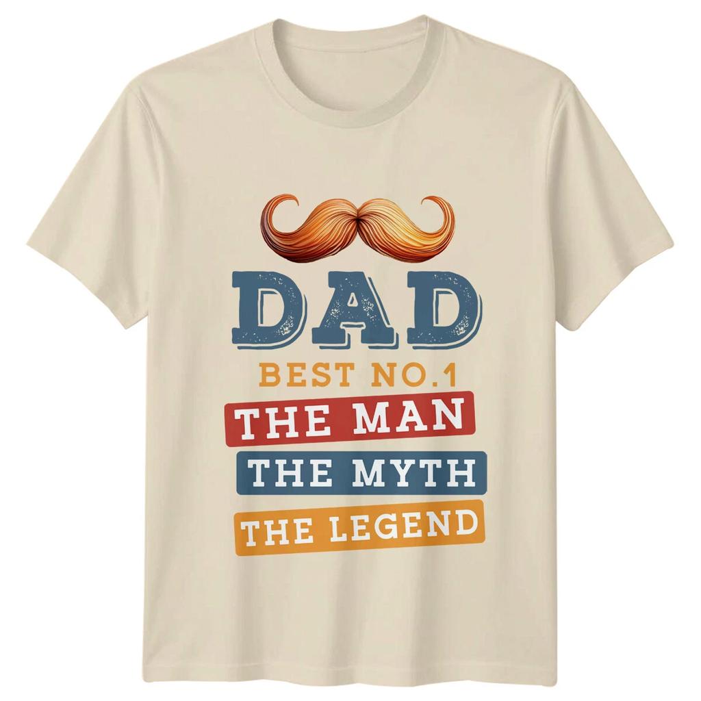 Dad Best No.1 Man Myth Legend T-Shirt Fathers Day Gift Top