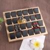 36-Position Bamboo Wood Earring Display Stand