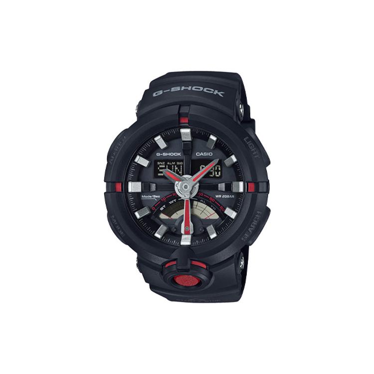 CASIO Men Liquid Crystal/Analog Dual Display Series Black Watch GA-500-1A4 GA-500-1A4 Black Red Watch Dial