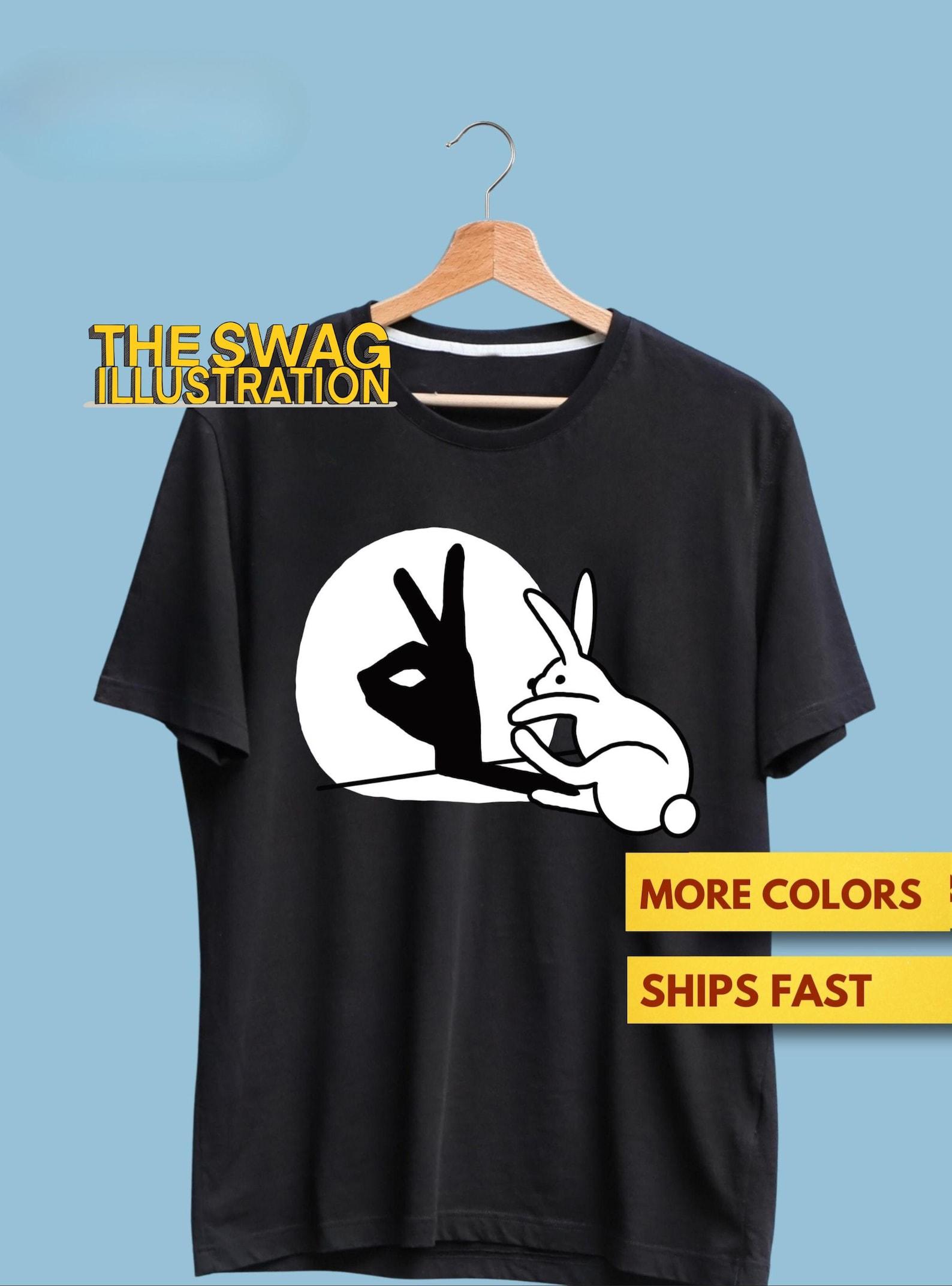 Funny Rabbit Hand Shadow T shirt, Funny Rabbit Pun Premium Ultra SofT shirt, SweaT shirt M