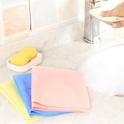 Kitchen Towel Sports Pva Kitchen Accessories Dishwashing Towel Travel Cleaning Tools Terry Cloth Soft Solid Color Household
