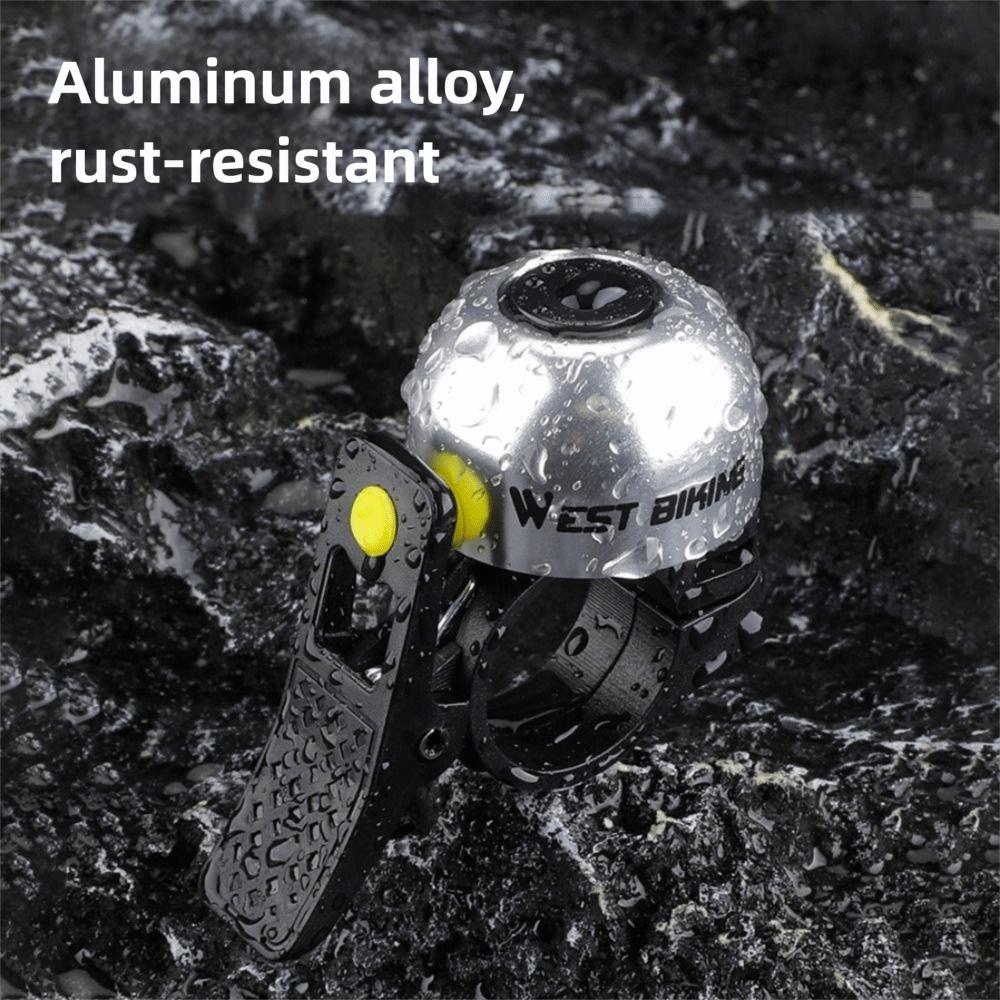 Waterproof Cycling Bicycle Handlebar Ring Aluminum Alloy Bicycle Thumb Bell  Commuting