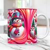 3D Snowman Owl Owl Ceramic Coffee Mug Water Cup Christmas Hat Christmas