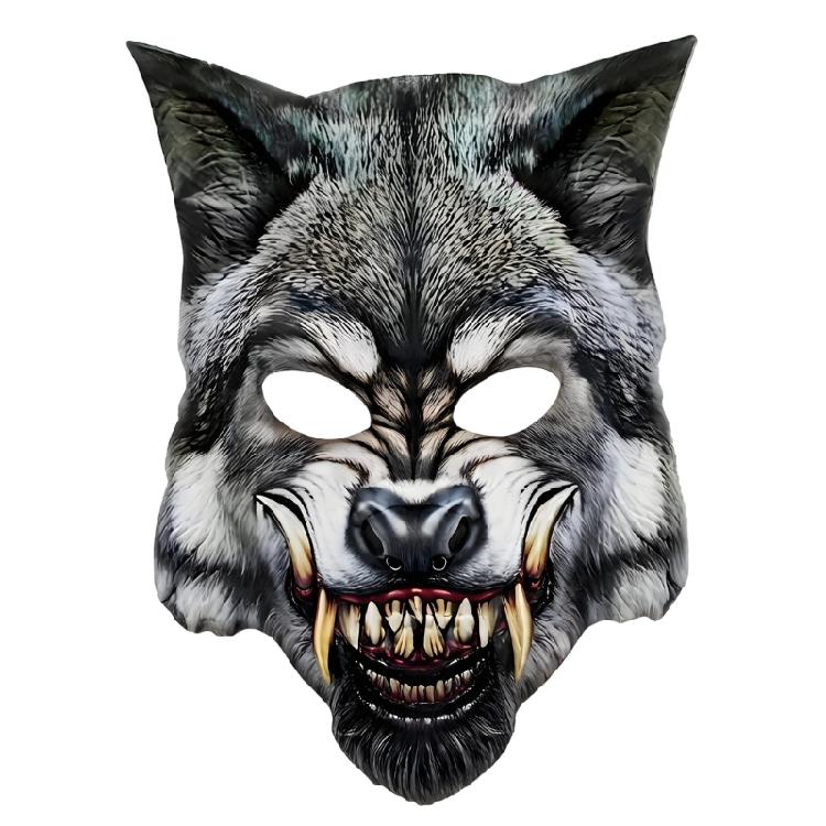 Maschera Animale alla Moda in Poliestere a Mezzo Volto per Cosplay, Halloween e Attività di Role Playing Forniture per Feste Cosplay