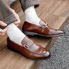 Men's Shoes Large Size Men's Breathable Leather Shoes Men's Summer New One-pedal Loafers Foreign Trade Business Casual Shoes