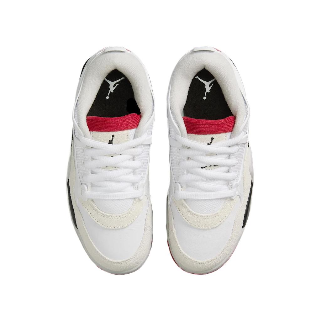 Air Jordan 4 RM GS White Fire Red Kids Sneakers Black Neutral-Grey Varsity-Red FQ7938-102