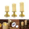 Electric Flameless Pillar Flicker with Holder for Desk, , Festival, Celebrations