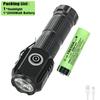 2000LM Powerful Portable Mini LED Flashlight  3LED Ultra Strong Light 18350 Battery USB C Rechargeable With Magnet Torch
