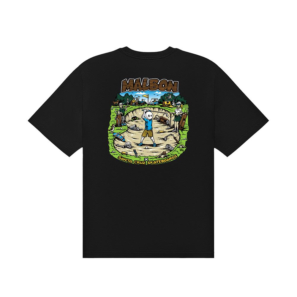MALBON GOLF [Santa Cruz] Bermuda Bunker Round T-Shirt Black (Man)