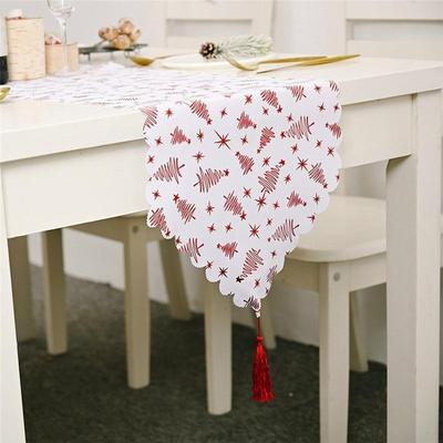 Buon Natale Runner da Tavola Nappina Bronzata Tovaglia Decorazione Domestica Natalizia Capodanno