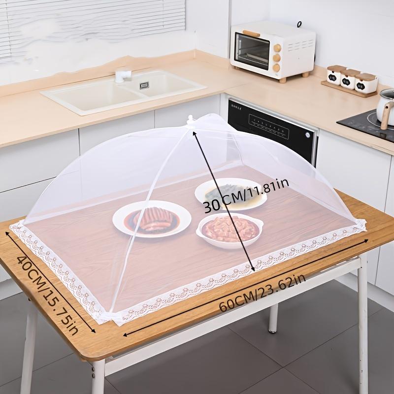 Mesh Food Cover for Plates,Folding Versatile Outdoor Dining Protector, Washable and Removable, Insect-Resistant for Camping and Restaurant Use