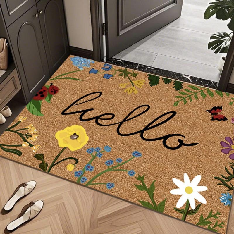 Green Leaves Welcome Mats Entrance Mats Color Printed Outdoor Soil Mats Home Decoration Door Mats