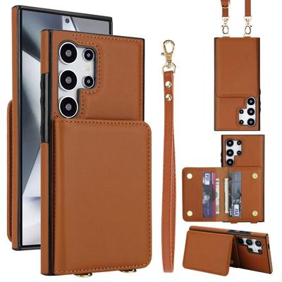 Crossbody Wallet RFID Blocking Card Holder Phone Case For Samsung Galaxy S25 Ultra Edge S24 Plus S23 S22 S21 FEA16 A26 A36 A56