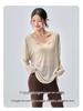 Women's Korean Style Long Sleeve V-neck Yoga Top - Loose, Breathable, Casual Sportswear