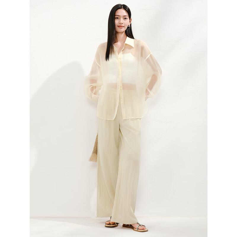 JUZI ANNACAU Women s Relaxed Drape Straight Leg Trousers L