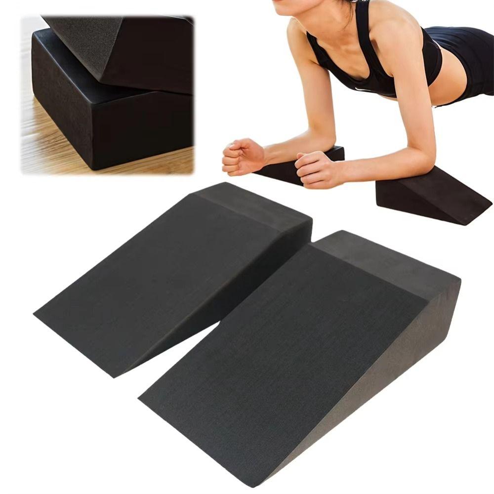 

1 pair Non-slip Yoga Wedge Blocks Multi-Functional Lightweight Yoga Wedge EVA Gym Blocks Meditation чорний