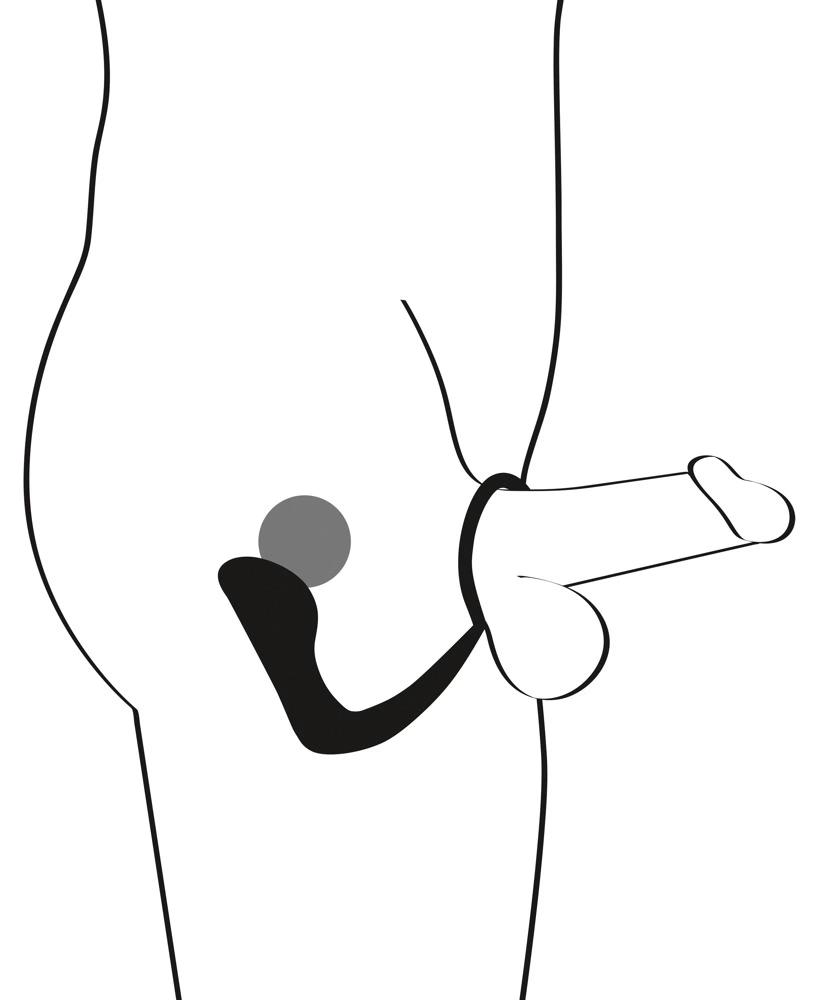 Black Velvets Prostate Stimulator Erection Ring