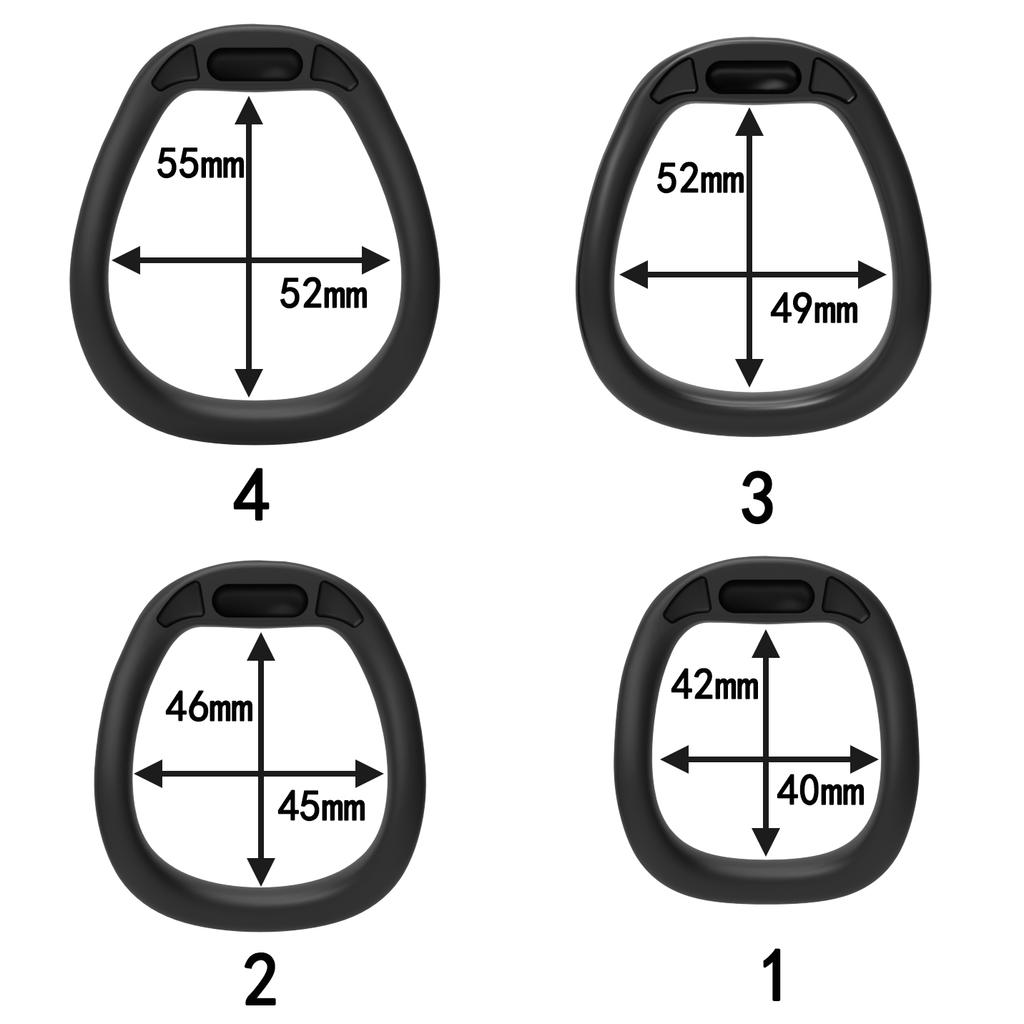 A new arrival dog head chastity cage adult sex toy with lock nylon rubber chastity cage with 4 rings.