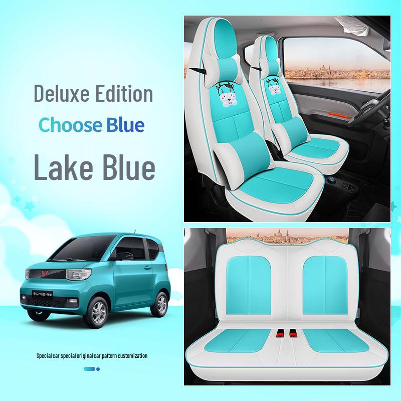 All-Season Leather Seat Cover for Wuling Hongguang MINI, Customized Fit with Original Car Texture
