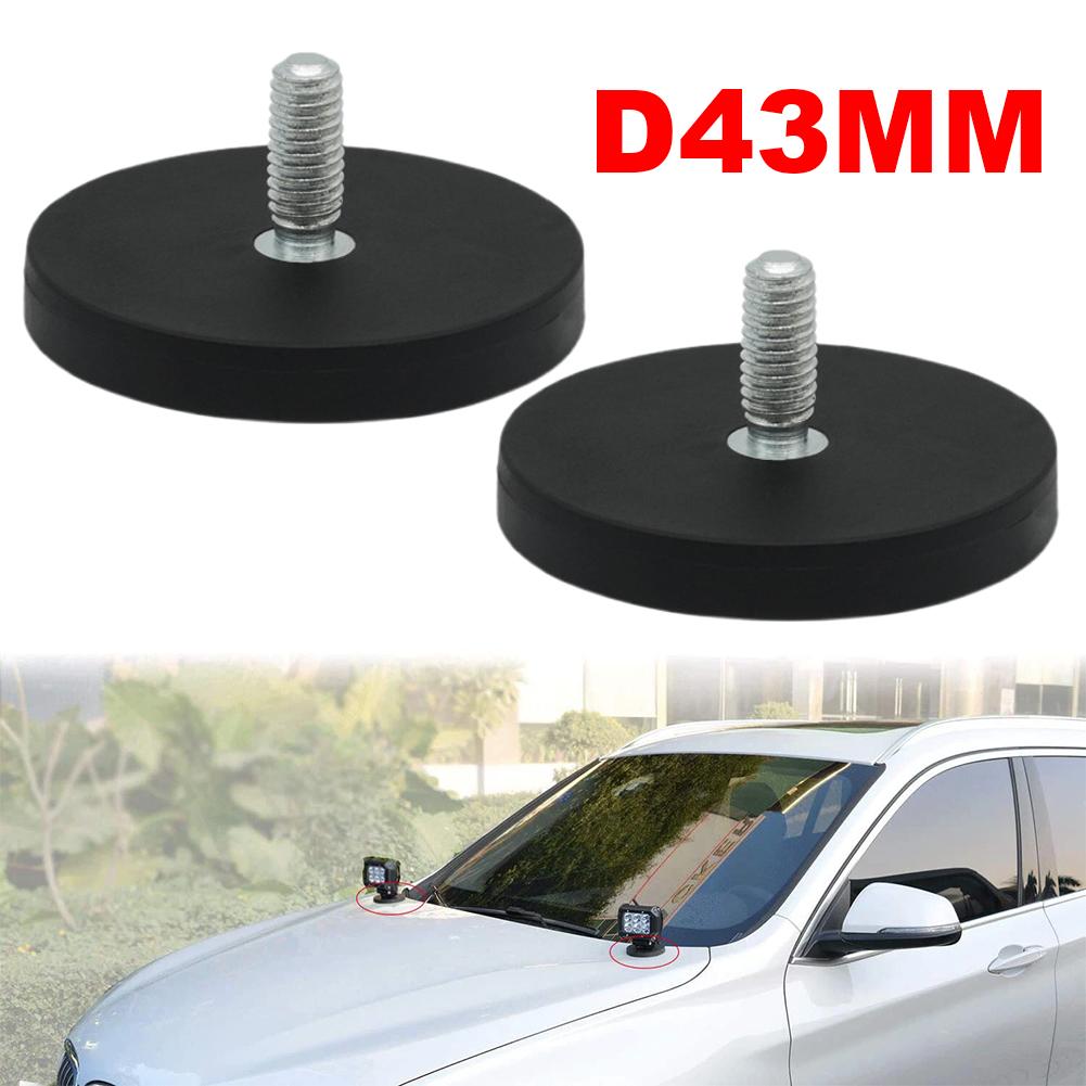 2PCS D43mm N35-52 Internal Thread Magnetic Base Mount Light Work Holder Offroad Clamp LED SUV Bar Bracket T7P8