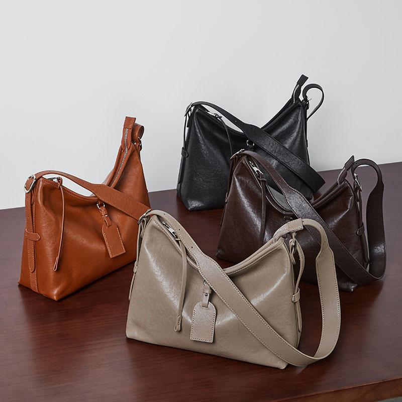 Women's Bag 2026 New Large Capacity Shoulder Bag Vegetable-Tanned-Cowhide Women Crossbody Bags Luxury Genuine Leather Handbags