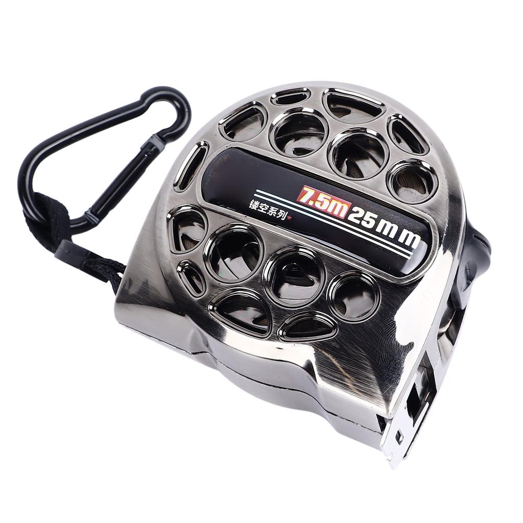 7.5M Nickel Plated Tape Measure Waterproof Rust Resistant Portable Hollow Tape Ruler for Home