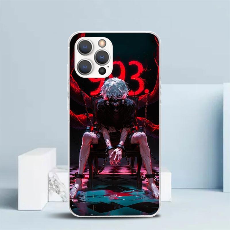 

Чехол для телефона G-Ghoul Tokyo Kaneki Ken для IPhone 16 17 Air 16E 15 14 Plus 13 Mini 12 11 Pro Max 7 8 + SE 2020 Мягкая задняя крышка из ТПУ iPhone 15