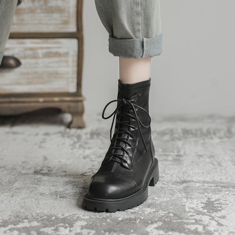 Martin boots women's boots children's locomotive platform women's boots autumn and winter single boots thin short boots women's breathable non-slip