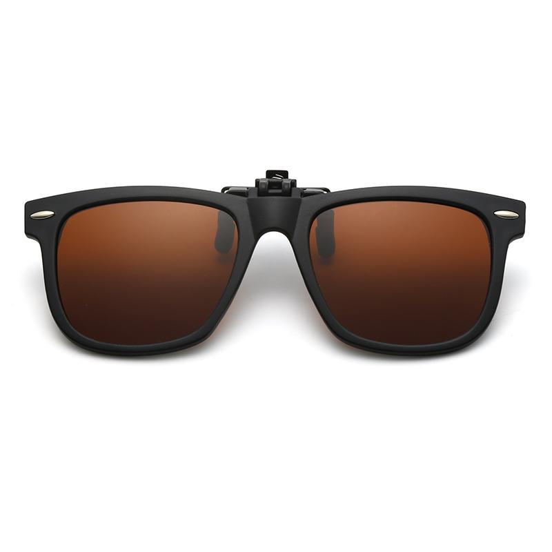 Dziecięce spolaryzowane okulary przeciwsłoneczne typu clip-on z odchylanymi soczewkami fotochromowymi, antyodblaskowe, kwadratowe okulary w stylu vintage