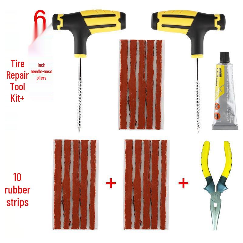 Rapid Repair Kit: Car & Motorcycle Tire Vacuum Glue and Emergency Tool Set
