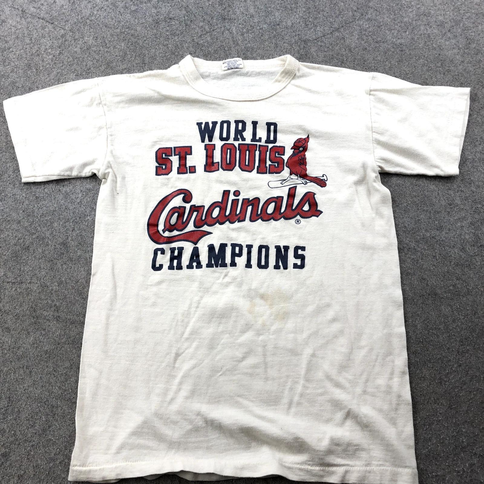 Винтажная футболка St Louis Cardinals Мужская Маленький размер Чемпионы Мировой серии 80-х S