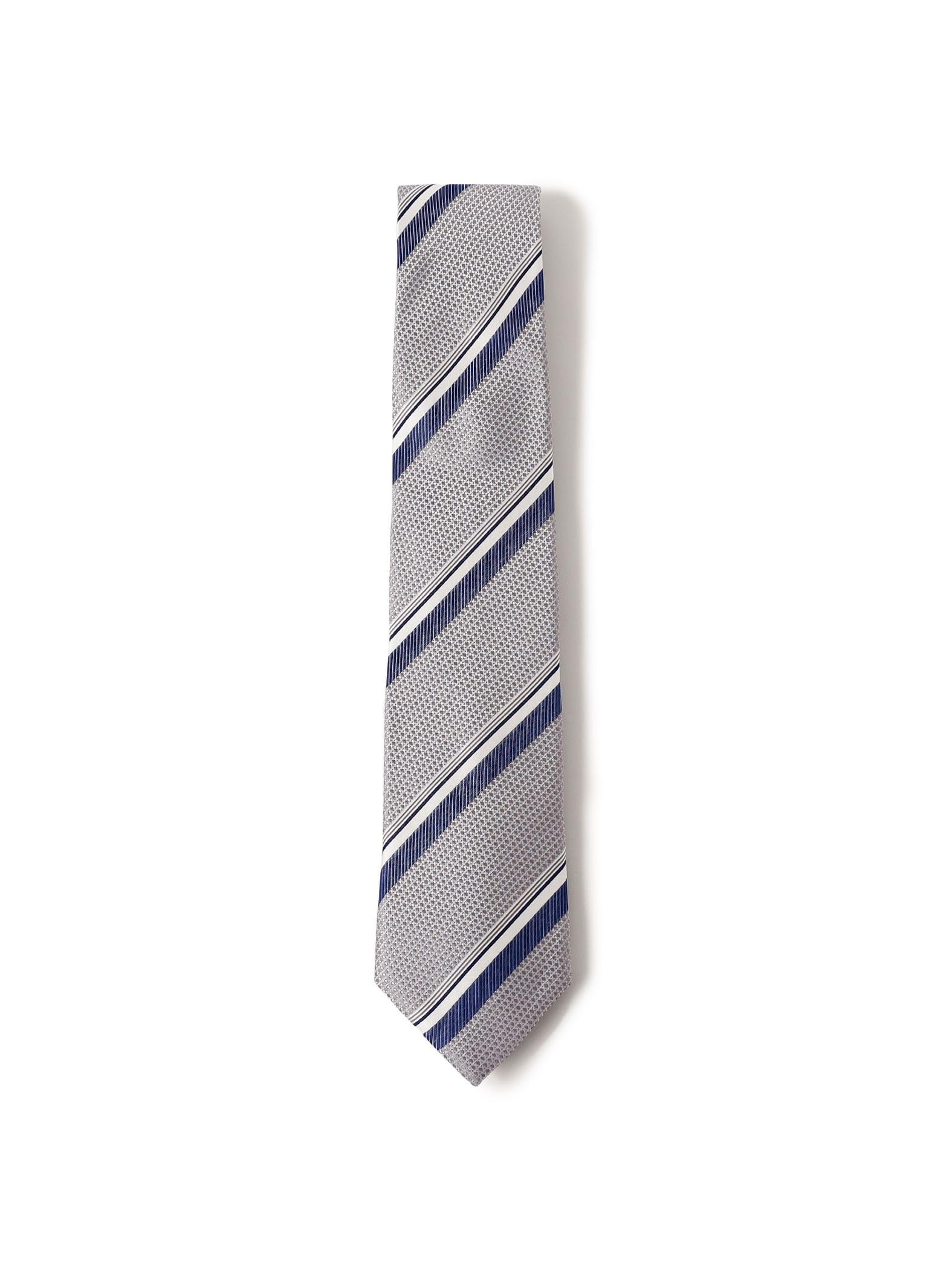 

[BEAMS HART] Silk Striped Necktie, 26SS1, Men s, Grey, Free