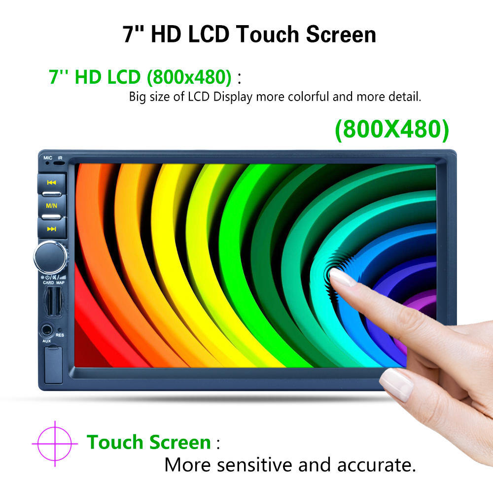 7inch Dual-definition Touch TFT Screen MP5 Unit Player Support MP3 AM FM GPS