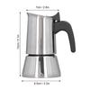 Silver Stovetop Moka Pot Stainless Steel Stovetop Espresso Maker  Coffee Making