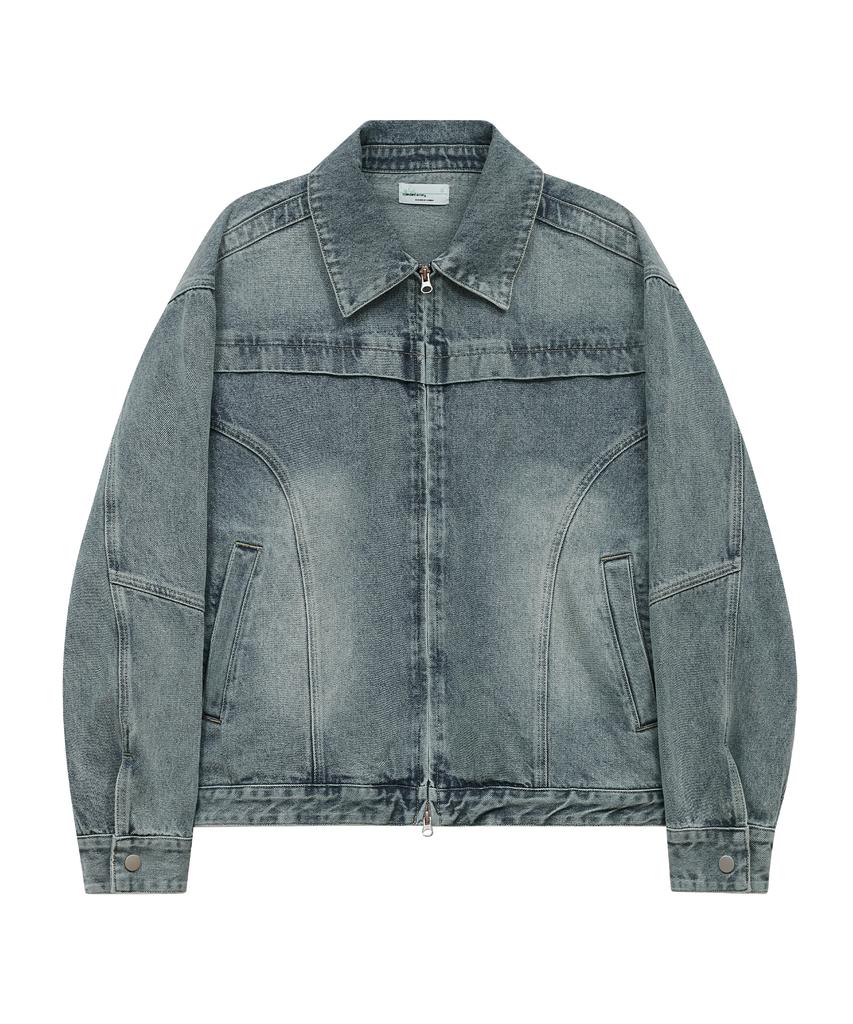 Standarderror 87-Stan117 [Basic] Vintage Washed Racer Denim Jacket Vintage Blue