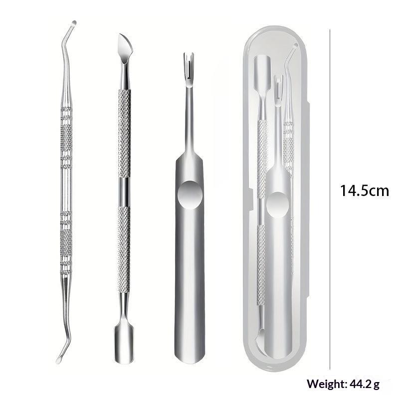 3/10Pcs Stainless Steel 7 Piece Pedicure Manicure Tool Kit Non Slip Handle Storage Case For Home Salon Nail Care