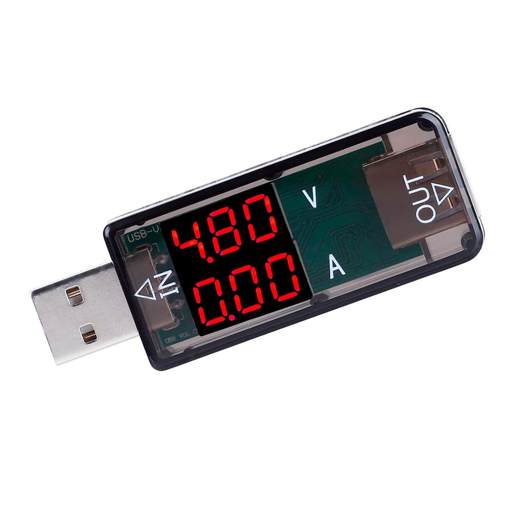 USB Color LCD Voltmeter Ammeter Current Meter Multimeter r USB Tester (Blue)