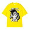 If They Talk Behind Yo Back Fart Wolf Literally Me Funny Meme Emo T-shirt Men's Harajuku Retro Oversized Cotton T Shirt