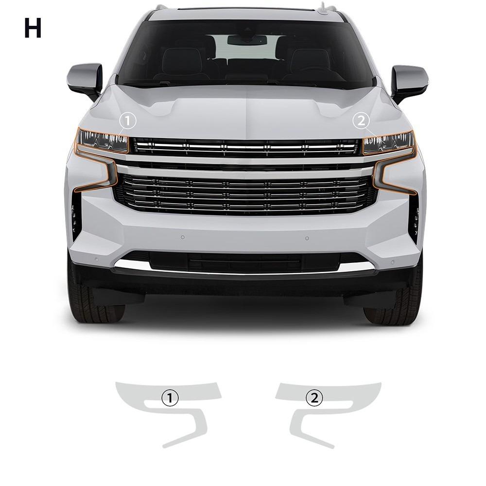 TPU Headlight Protective Film for 2021–2025 Tank 300 – Clear or Smoked Transparent 6PCS / Headlight F чёрный