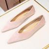 Damer 1 cm Lågklackade Klassiska Fest Rosa Ballerinaskor Kvinnliga Mjuka Sammet Spetsig Tå Lågklackade Dam Koncis Barfotsskor Storlek