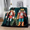 3D Nutcracker Christmas Tree Soft Plush Blanket,Flannel Blanket Throw Blanket for Living Room Bedroom Bed Sofa Picnic Cover Kids