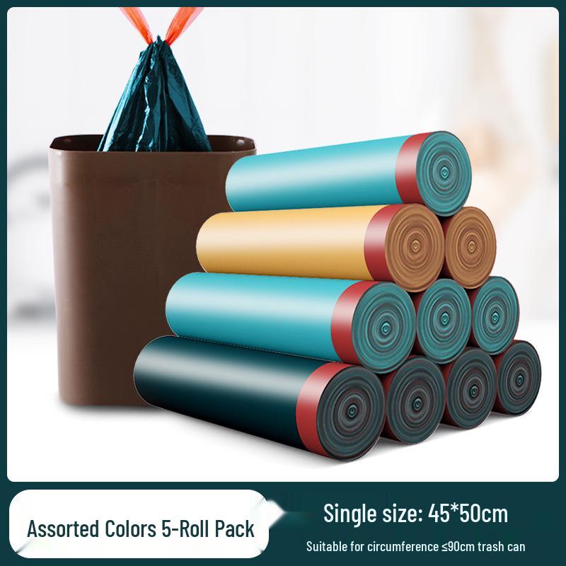 

Black Thickened Drawstring Trash Bags for Home & Office - Medium/Large Sizes Thickened